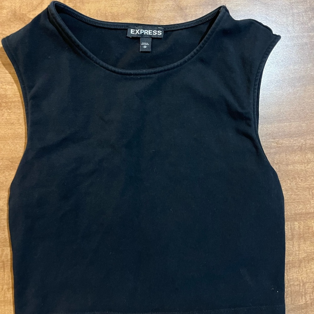 Express Black Crewneck Tank Top